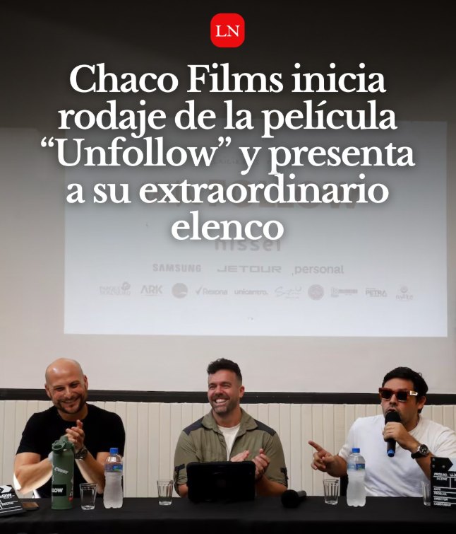 La Nación: Chaco Films inicia rodaje de la película Unfollow
